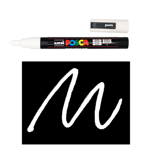 UNI Paint Marker Posca Pen Bullet Tip PC3M - White