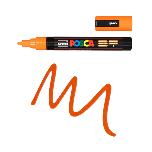 UNI Paint Marker Posca Pen Medium Bullet Tip PC5M 2.5mm - Orange