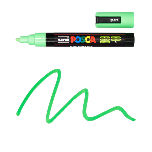 UNI Paint Marker Posca Pen Medium Bullet Tip PC5M 2.5mm - Light Green