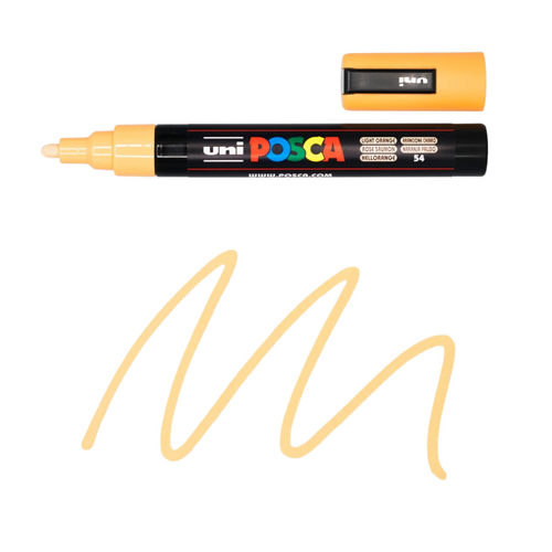 UNI Paint Marker Posca Pen Medium Bullet Tip PC5M 2.5mm - Light Orange