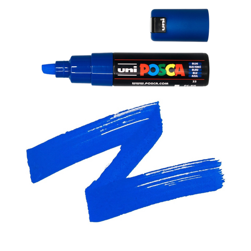 UNI Paint Marker Posca Pen Chisel Tip PC8K - Blue