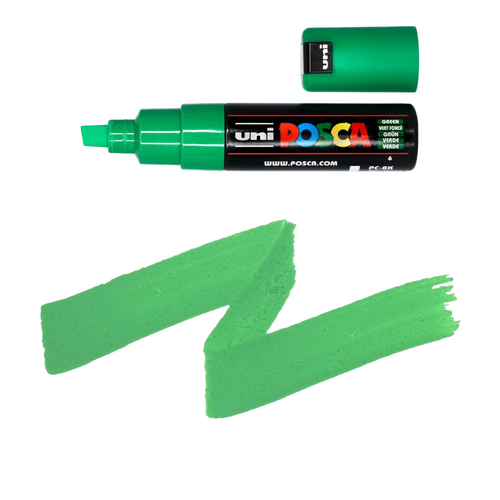 UNI Paint Marker Posca Pen Chisel Tip PC8K - Green