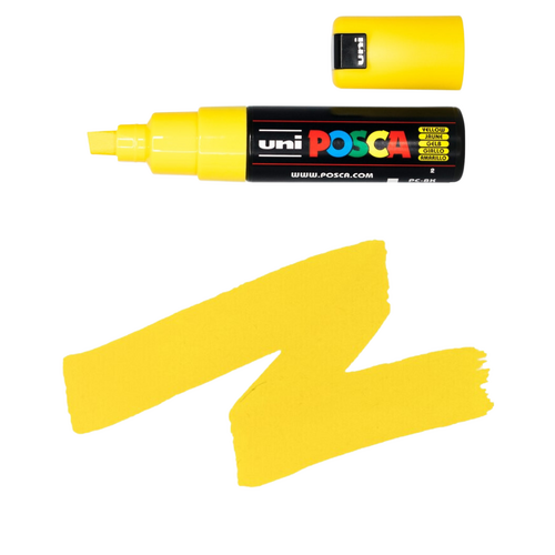 UNI Paint Marker Posca Pen Chisel Tip PC8K - Yellow