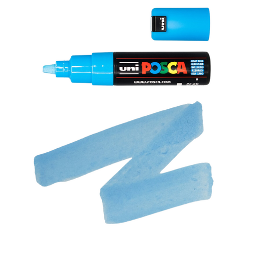 UNI Paint Marker Posca Pen Chisel Tip PC8K - Light Blue
