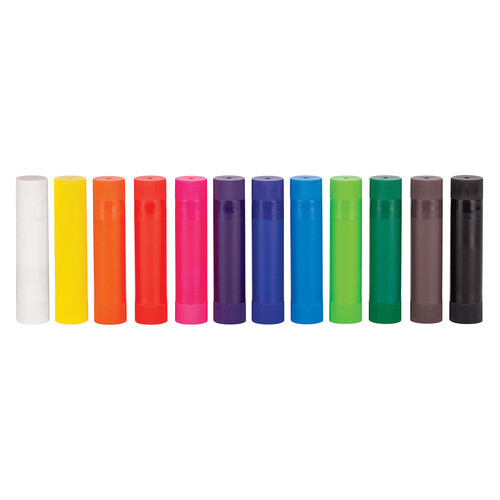Zart Basics Slicks Paint Sticks 12 Pack - Assorted Colours