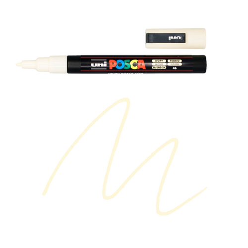 UNI Paint Marker Posca Pen Bullet Tip PC3M - Ivory