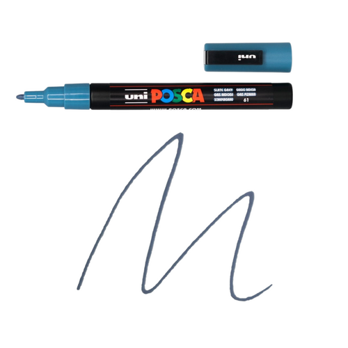 UNI Paint Marker Posca Pen Bullet Tip PC3M - Slate Grey