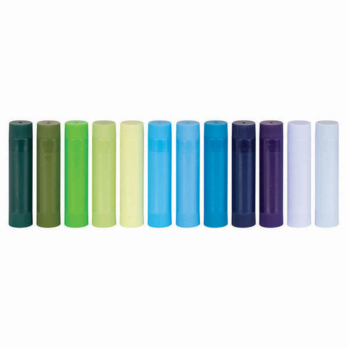 Zart Basics Cool Ocean Slick Paint Sticks 12 Pack - Assorted Colours