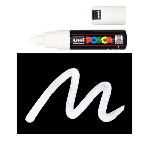 UNI Paint Marker Posca Pen Bullet Tip PC7M - White