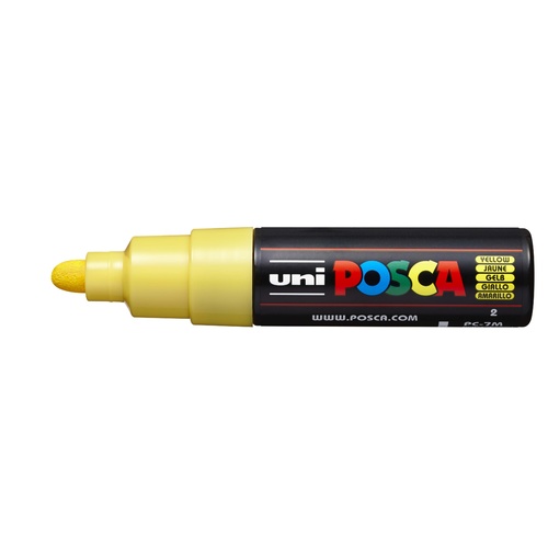 Uni Posca Chalk Marker Bold Bullet Tip 4.5mm PC7M - Yellow