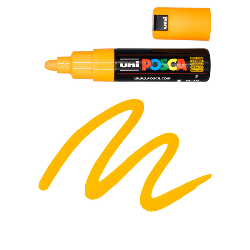 UNI Paint Marker Posca Pen Bullet Tip PC7M - Bright Yellow
