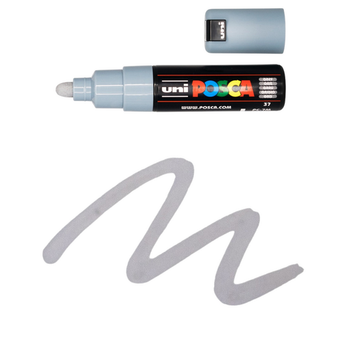 UNI Paint Marker Posca Pen Bullet Tip PC7M - Grey