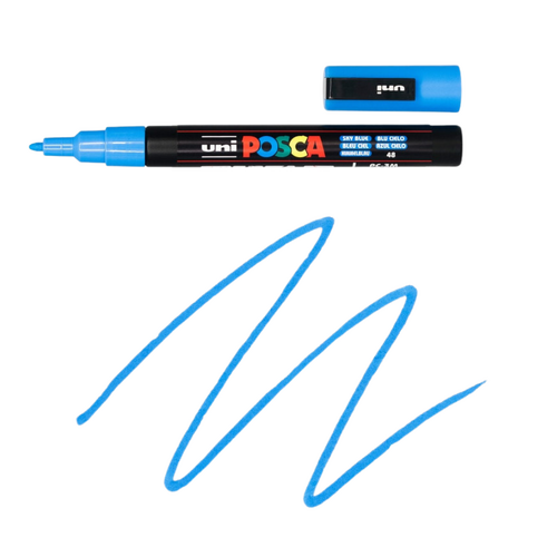 UNI Paint Marker Posca Pen Bullet Tip PC3M - Sky Blue