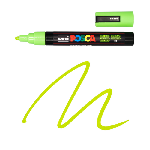 UNI Paint Marker Posca Pen Bullet Tip PC5M - Apple Green