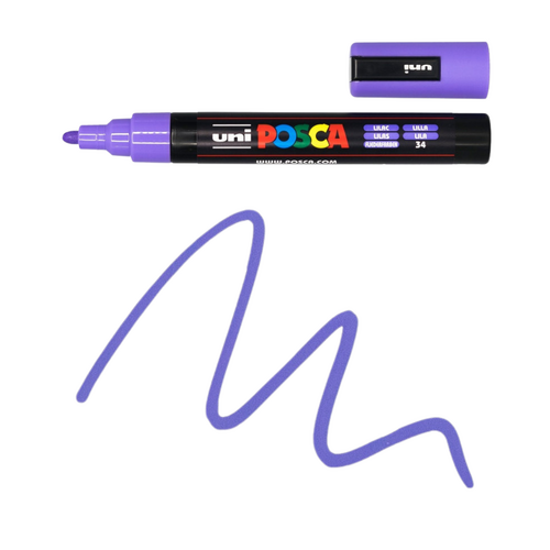 UNI Paint Marker Posca Pen Bullet Tip PC5M - Lilac
