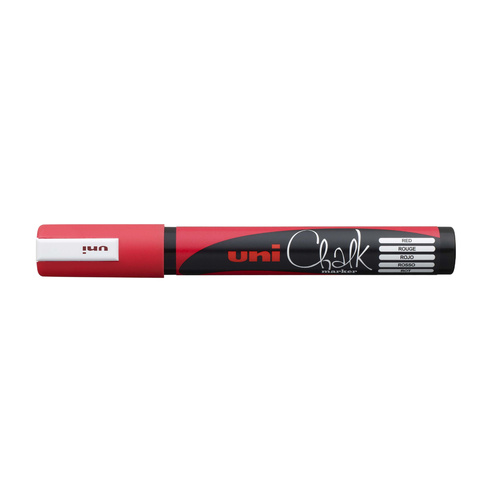Uni Liquid Chalk Marker Bullet Tip 2.5mm PWE-5M - Red