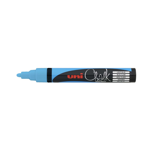 Uni Chalk Marker Bullet Tip 2.5mm - Light Blue