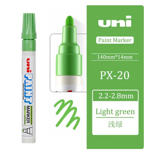 Uni-Ball uni Paint Marker Bullet Tip Medium Point Px20 Line Width 2.2-2.8mm GREEN - 12 Pack
