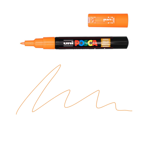 UNI Paint Marker Posca Pen Extra Fine Bullet Tip PC-1MOR - Orange