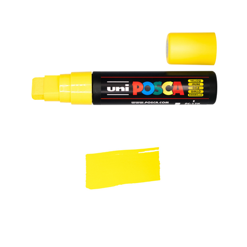 UNI Paint Marker Posca Pen Chisel Tip PC17K - Yellow