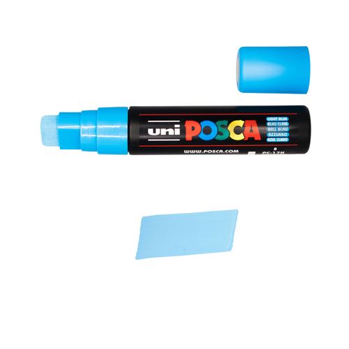 UNI Paint Marker Posca Pen Chisel Tip PC17K - Light Blue