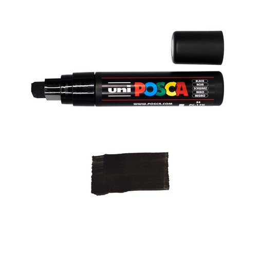 UNI Paint Marker Posca Pen Chisel Tip PC17K - Black