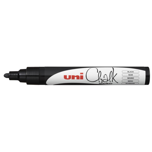 Uni Chalk Marker Bullet Tip 2.5mm - Black
