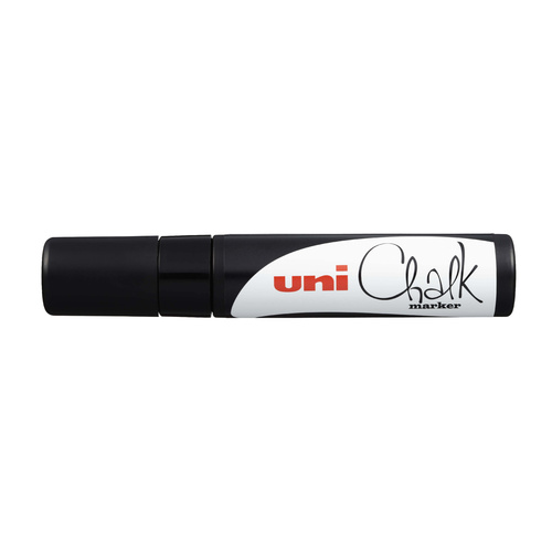 Uni Chalk Marker Broad Chisel Tip 15mm Black