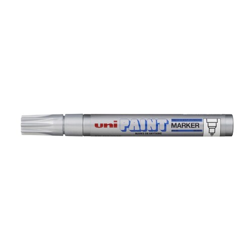 Uni Paint SHINY SILVER Marker PX20 Bullet Tip Medium 2.8mm - 12 Pack