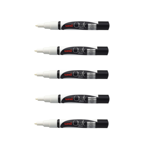 Uni Chalk Marker Bullet Tip 1.3mm - White