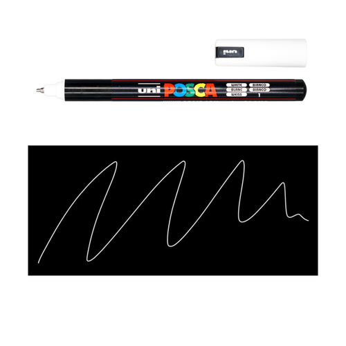 UNI Paint Marker Posca Pen Needle Point Tip PC1MRWH - White
