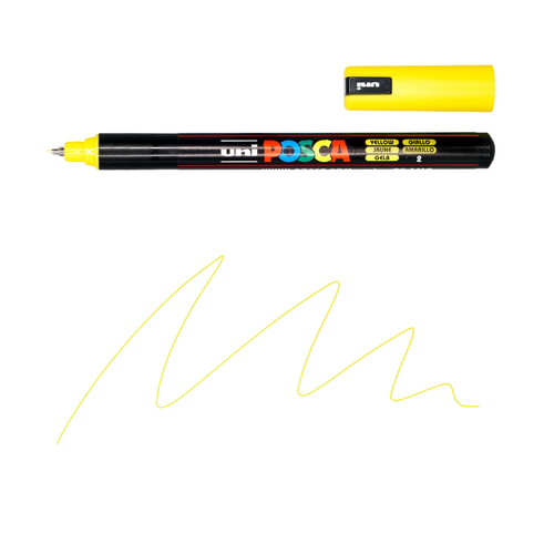 UNI Paint Marker Posca Pen Needle Point Tip PC1MR - Yellow
