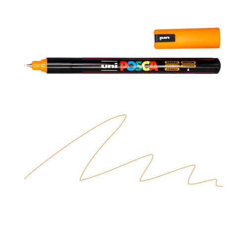UNI Paint Marker Posca Pen Needle Point Tip PC1MR - Orange