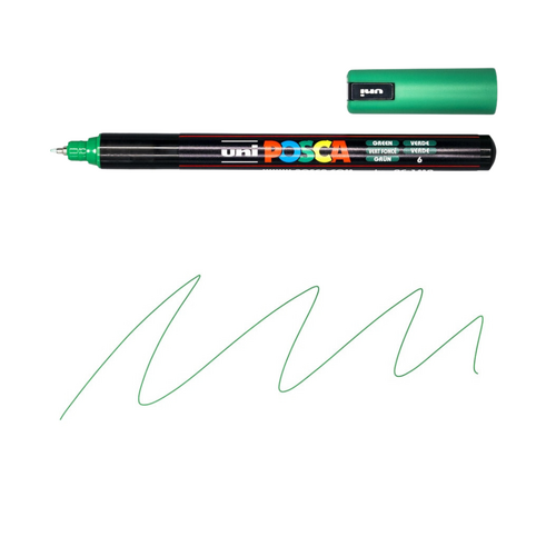 UNI Paint Marker Posca Pen Needle Point Tip PC1MR - Green
