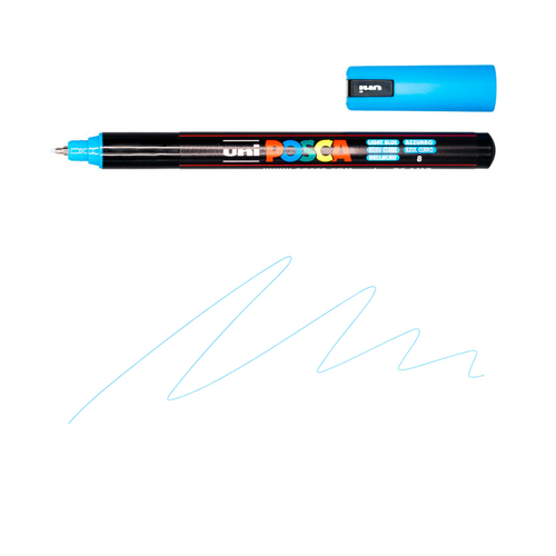 UNI Paint Marker Posca Pen Needle Point Tip PC1MR - Light Blue
