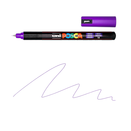 UNI Paint Marker Posca Pen Needle Point Tip PC1MR - Violet