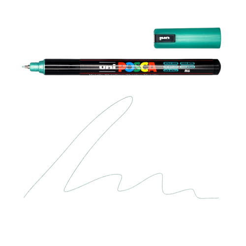 UNI Paint Marker Posca Pen Needle Point Tip PC1MR - Metallic Green