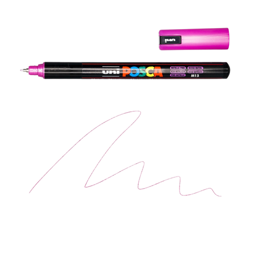 UNI Paint Marker Posca Pen Needle Point Tip PC1MR - Metallic Pink