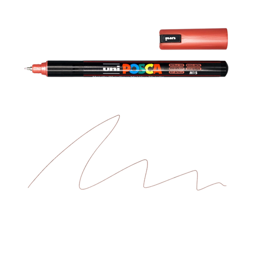 UNI Paint Marker Posca Pen Needle Point Tip PC1MR - Metallic Red