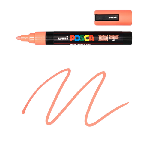 UNI Paint Marker Posca Pen Bullet Tip PC5M - Coral Pink