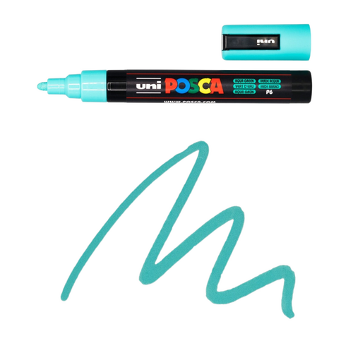 UNI Paint Marker Posca Pen Bullet Tip PC5M - Aqua Green