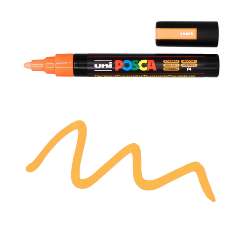 UNI Paint Marker Posca Pen Bullet Tip PC5M - Fluoro Orange