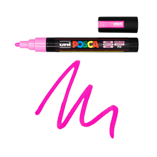 UNI Paint Marker Posca Pen Bullet Tip PC5M - Fluoro Pink