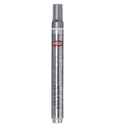 Krylon Silver Leading Pen Metallic Silver 18kt Chisel Tip - 490001