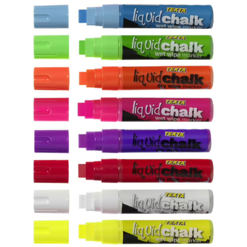 Texta Liquid Chalk Wet Wipe Glass, Chalkboard Marker Jumbo Tip