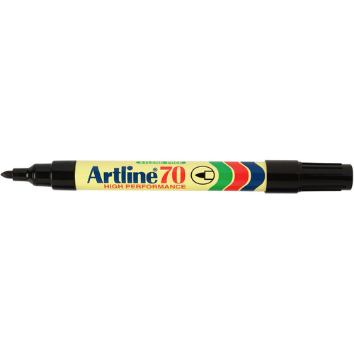 Artline 70 Permanent Marker 1.5mm Bullet Nib Black