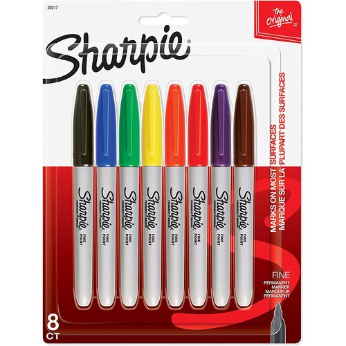 Sharpie Fine Permanent Markers Assorted - 8 Pack