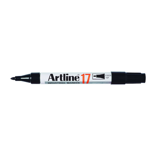 Artline 17 Industrial Permanent Marker 1.5mm Bullet Nib Black - 12 Pack
