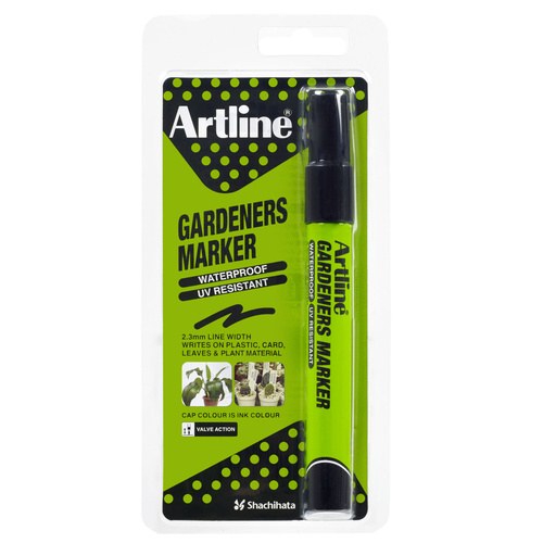 Artline Gardeners Permanent Marker 2.3mm WaterProof UV Resistant - Black 