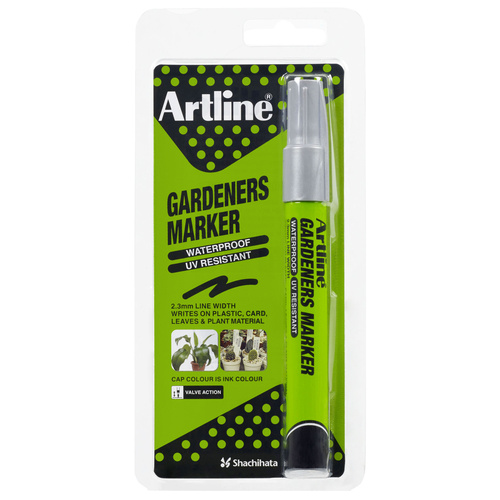 Artline Gardeners Permanent Marker 2.3mm WaterProof UV Resistant - Silver